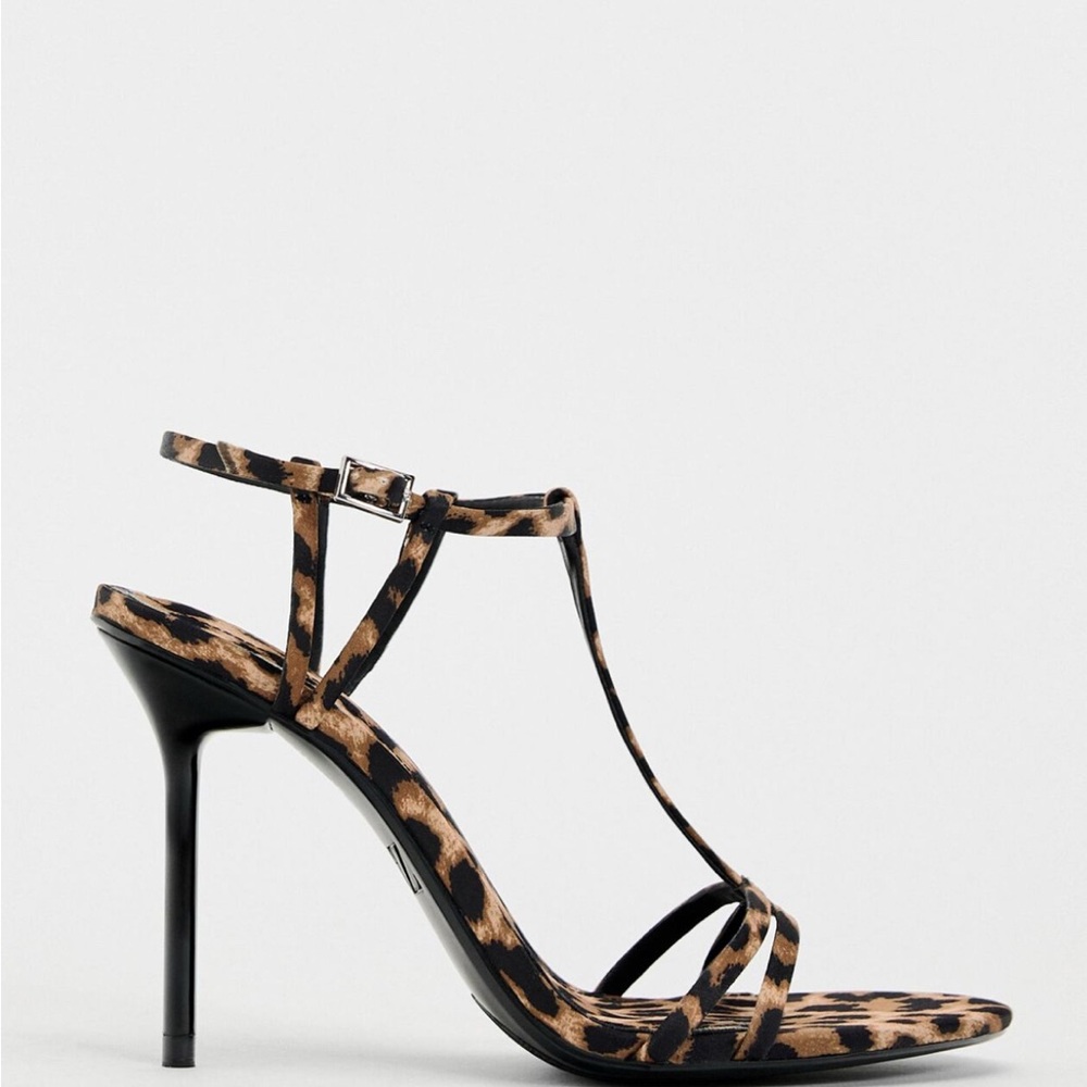 Zara Animal Print Sandal Heels
